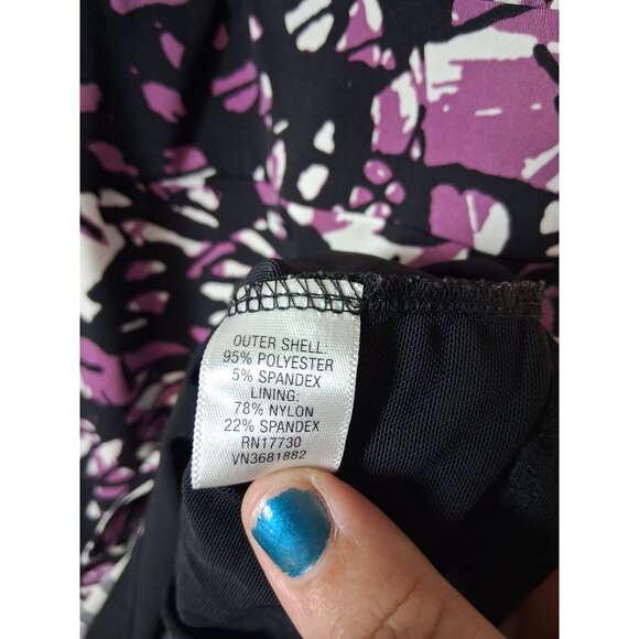 Merona Blouse Business Casual Boho Office Top Purple Women’s Size XS - Picture 5 of 5